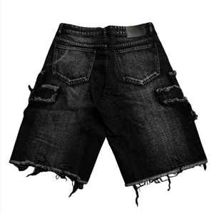 Service de vente en gros de shorts en jean décontractés pour hommes, personnalisés avec logo, écologiques, nouvelle collection, marque privée - Product Image 4