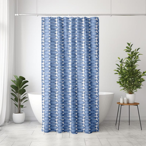 Rideau de douche en polyester imprimé numérique personnalisé | Rideau décoratif de salle de bain psychédélique imperméable pour la vente en gros OEM à la maison - Product Image 6