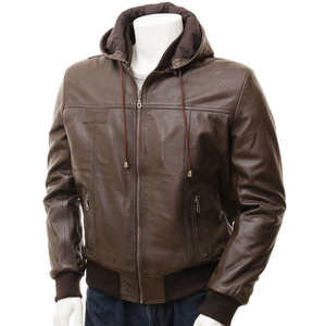 Chaquetas de Cuero de Moda con Cierre Completo para Hombre, Color Sólido, Hechas a Medida, Chaqueta de Invierno Resistente al Viento - Product Image 3
