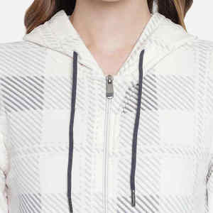 Ensemble de survêtement à carreaux pour femmes, fermeture éclair, à capuche, manches longues, décontracté, deux pièces, avec poches latérales, pour le printemps - Product Image 6