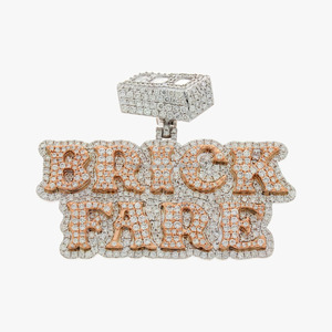 Colgante Hip Hop Unisex de Oro Blanco/Amarillo de 10 Quilates con Diamantes Naturales de 15.08 Quilates, Certificado IGI, Chapado en Rodio, Cadena Fina, Regalo para Fiesta - Product Image 4