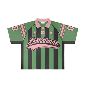 Camiseta Deportiva Polo con Logotipo Personalizado, Uniforme Deportivo Rosa y Verde, Manga Corta, Venta al Por Mayor OEM - Product Image 1