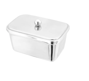 Caja de Mantequilla de Acero Inoxidable, Plato de Pastelería de Lujo Creativo con Tapa y Buena Calidad a Precios Asequibles - Product Image 3