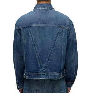 Veste en jean unie pour homme, de haute qualité, à manches longues, décontractée, pour l'extérieur, streetwear d'hiver, vestes en jean simples pour homme - Product Image 5