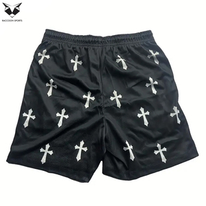 Ensemble décontracté noir et blanc, nouvelle collection de vêtements de sport de marque, shorts en mesh pour homme avec poches, qualité supérieure. - Product Image 2