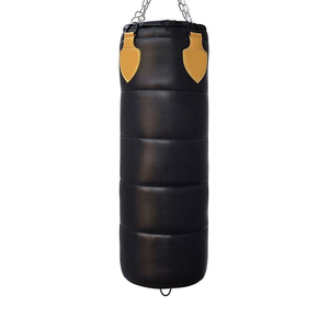 <b>Boxing</b> Training Bag Black PU Durable Sand Filled Adult Use with Chain Suspension High Quality For <b>Boxing</b> Training - Product Image 2
