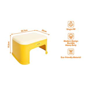 Solid Surface Plastic Footstool Two Tone Low Bench Comfort Top Sitting Riser Non Slip Bedroom Dressing <b>Table</b> Pouf <b>Stool</b> - Product Image 5