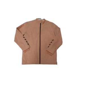 Pink Unisex Sporty <b>Racer</b> <b>Jacket</b> Zipper Closure Stand Collar Windproof Polyester Material Autumn Wear - Product Image 3