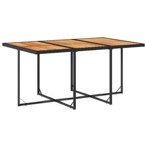 Juego de Comedor de Jardín de 11 Piezas Apilables de Ratán PE Negro, Versátil y Elegante - Product Image 4