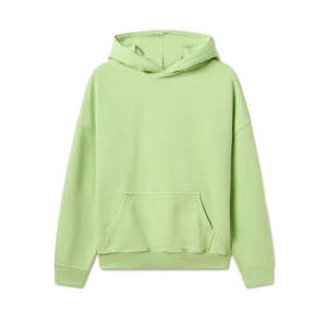 Unisex Oversized Hooded Sweatshirt Solid Pink Cotton Fleece Casual Autumn Style Regular Fit Pocket Design Knitted Hoodie - Product Image 1