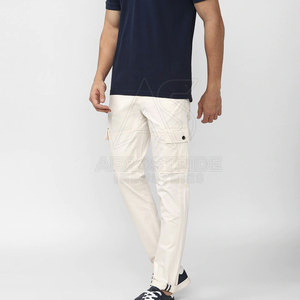 Pantalones Cargo de Lona Casuales para Hombre, Diseño Moderno, Servicio OEM, Diseño Personalizado, Cómodos, Precio Bajo, 100% Algodón - Product Image 4