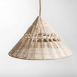 Lampe suspendue en bambou et rotin de qualité supérieure, luminaire tissé à la main pour la conception d'hôtels - Product Image 4