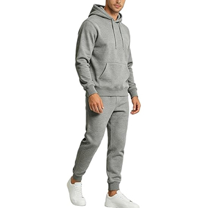 Men Cotton Tracksuit Outfit Full Sleeve Hoodie and Jogger Pants Casual Gym Sportswear Training Daily Wear - Product Image 1