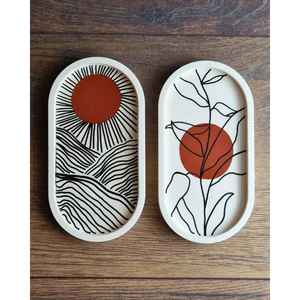 Plateau de service et de rangement en résine époxy de haute qualité pour bijoux, accessoires de vanité et de salle de bain, idéal pour offrir, plateau moderne et luxueux pour table. - Product Image 4