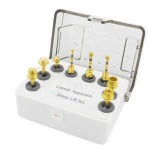 Kit de fraises diamantées en acier inoxydable pour implantologie dentaire manuelle, certifié CE, pour lifting du sinus et approche latérale - Product Image 1