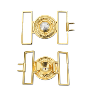 Hebillas de cinturón en relieve de oro de forma redonda 3D de fábrica de metal OEM hebilla personalizada para cinturón personalizado - Product Image 3