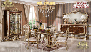 Buy Modern Durable Teak Wood Hand Carved <b>Dining</b> Table Set with <b>Chairs</b> Customized Size for <b>Dining</b> Room - Product Image 6