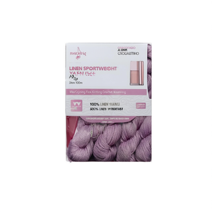 <b>Linen</b> Sportweight <b>Yarn</b> 2 Ply Rose Gold 300m 100g Wet Spun Flax for Knitting Crochet Weaving - Product Image 2
