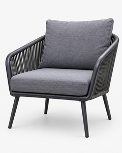 Ensemble de canapés de patio en rotin moderne pour l'extérieur, 4 pièces, avec coussins gris - Product Image 6