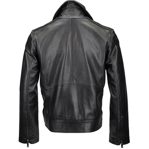 <b>Mens</b> <b>Leather</b> <b>Jacket</b> Premium Modern Slim Fit Genuine <b>Leather</b> Casual Fashion Everyday Essential Outerwear - Product Image 3