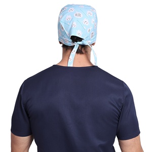 Men Adjustable Surgical <b>Scrub</b> <b>Cap</b> Breathable Cotton Medical Doctor Nurse Operating Room Hospital Headwear OEM Supplier - Product Image 5