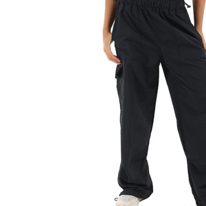 Pantalon cargo noir pour homme, taille élastique, plusieurs poches, léger, respirant, style décontracté, vêtements d'été - Product Image 5