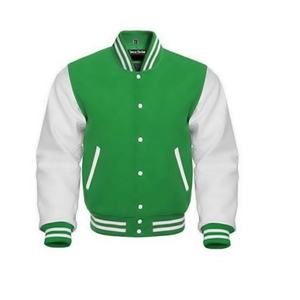 Chaqueta Varsity Unisex Personalizada de Alta Calidad, Resistente al Viento, de Piel de Oveja, Chaqueta de Béisbol con Letras Bordadas en Chenille - Product Image 5