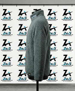 ZhuS International Men's Quarter-Zip <b>Fleece</b> <b>Jacket</b> Thick Sherpa <b>Lining</b> Warm Winter Casual Outerwear Regular Fit Sherpa <b>Jacket</b> - Product Image 3
