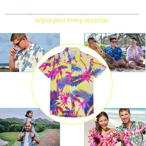 Chemise de plage décontractée à manches courtes en polyester pour homme, best-seller, séchage rapide, respirante, qualité supérieure, OEM - Product Image 5