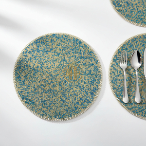Premium <b>Beaded</b> Embroidery Colorful <b>Placemats</b> Wholesale Decorative Dining Handmade Satin Fabric Custom Design OEM Manufacturer - Product Image 5