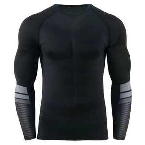 Customized Men's Rash Guard Digital Print Full Sleeve Eco-Friendly Anti-Bacterial Breathable Anti-UV Quick Dry Spandex/Nylon - Product Image 2