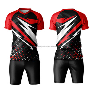 Maillot de football de haute qualité pour hommes, uniforme de football, vêtements de sport respirants avec caractéristiques rétro et impression de noms automatisée - Product Image 4