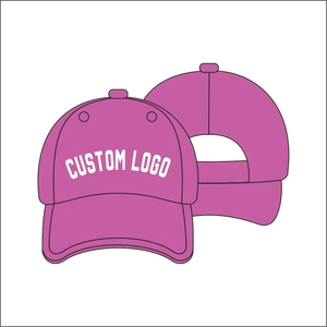 Gorra de Béisbol con Logotipo Personalizado, 6 Paneles, Ajustable, de Algodón, Estilo Casual Unisex, con Estampado Frontal Rosa - Product Image 3