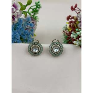 Fashion Stud Earrings-Jinal Premium Victorian Indian Ethnic <b>Artificial</b> <b>Jewellery</b> - Product Image 5