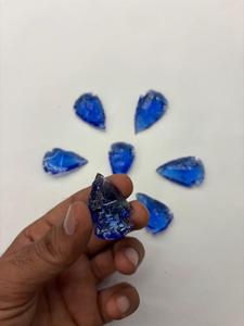 Pointe de flèche en obsidienne bleue, pierre brute, style naturel, cristal bleu, pour la fabrication de bijoux, artisanat, décoration, vente en gros - Product Image 3