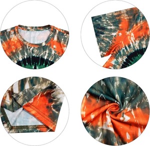 T-shirt créatif tie-dye pour homme, manches courtes, motif spirale multicolore, coupe décontractée, style audacieux et tendance. - Product Image 6
