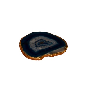 Top Vente Vaisselle Accessoires Sous-verre en agate avec tranche d'agate galvanisée en or au prix de gros avec une qualité supérieure - Product Image 1
