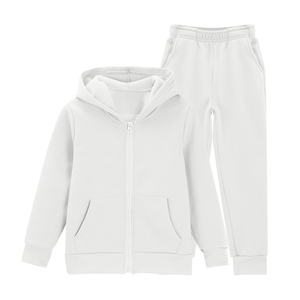 Ensemble de survêtement sport pour enfants avec poche, vêtements scolaires, sweat à capuche zippé pour garçons et filles, jogging 2 pièces, ensemble de survêtement athlétique - Product Image 4
