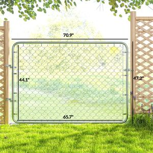 Portail de jardin en treillis métallique argenté, design élégant de treillis et de portail - Product Image 6