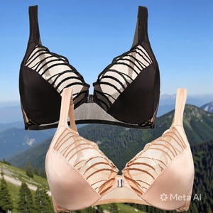 Vente en gros Soutien-gorge push-up à armatures pour femme en dentelle, bretelles convertibles, confort quotidien, tissé respirant, bonnet complet uni, Birlag Sports - Product Image 2
