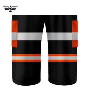 Pantalones Cortos de Seguridad de Trabajo de Poliéster Fluorescente de Alta Visibilidad Personalizados con Cinta Reflectante |   Pantalones Cortos de Alta Visibilidad para Trabajo Industrial - Product Image 6