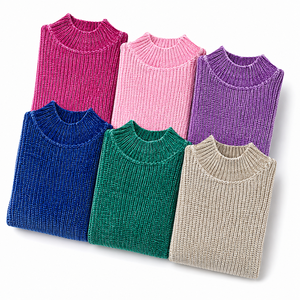 Pull en maille côtelée à col roulé décontracté pour femme, coupe oversize, manches longues, avec logo frontal, style streetwear pour l'automne - Product Image 6