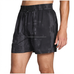 Pantalones Cortos Deportivos de Secado Rápido con Cintura Elástica para Hombre, Pantalones Cortos Deportivos Transpirables de Malla Sólida con Logotipo Personalizado Estampado, 100% Poliéster - Product Image 3