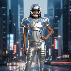 ชุดอเมริกันฟุตบอลทนทาน พิมพ์โลโก้ตามสั่งด้วยเทคนิค Sublimation เสริมความแข็งแรงบริเวณไหล่ สำหรับกีฬาที่มีการสัมผัสหนัก - Product Image 6