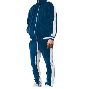 Ensemble de survêtement en velours polaire pour homme, style tendance, grande taille, logo personnalisé, 2 pièces, jogging, 100% coton, hiver - Product Image 5