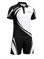 Ensemble de polos sportifs pour hommes 4FORCE, noir et blanc, couleur contrastée, séchage rapide, vêtements d'été avec logo sur le devant, polos et shorts pour hommes