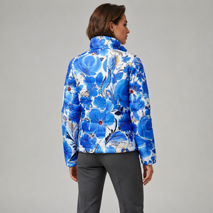 Chaqueta Acolchada Premium Estampada para Mujer, Ropa Casual de Invierno Personalizada, Chaqueta Cortavientos con Cierre de Cremallera y Bolsillos Laterales - Product Image 3