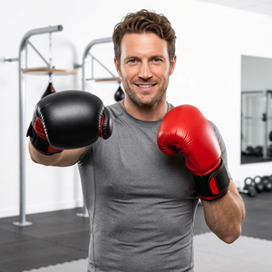 Gants de boxe professionnels de haute qualité 8oz 10oz 12oz en cuir PU avec sangle de poignet réglable et fermeture auto-agrippante personnalisable - Product Image 5