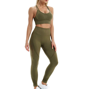 Ensemble de yoga pour femmes, séchage rapide, léger, en Spandex/Polyester, taille haute, impression personnalisée, service OEM, entraînement professionnel - Product Image 3