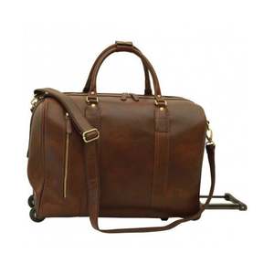 Sac de voyage en cuir véritable 48 heures, style vintage, sac de week-end, grande capacité 36-55L, fermeture éclair, multi-usages, pour hommes et femmes - Product Image 5